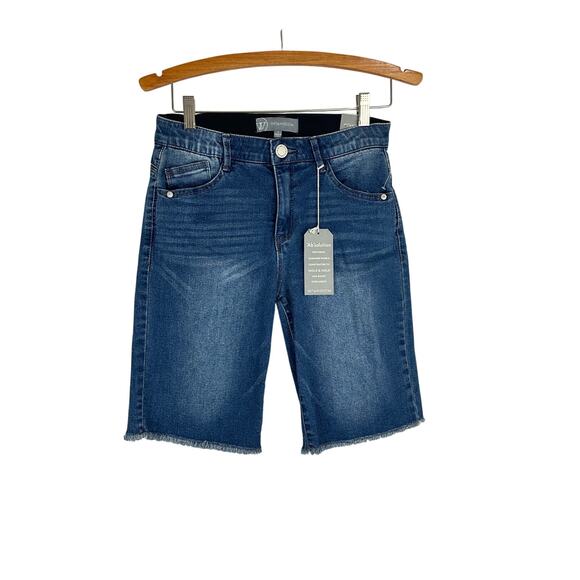 WIT & WISDOM AB SOLUTION HIGH RISE RETRO BERMUDA SHORTS IN BLUE NWT‎ SIZE 2 - Picture 2 of 11